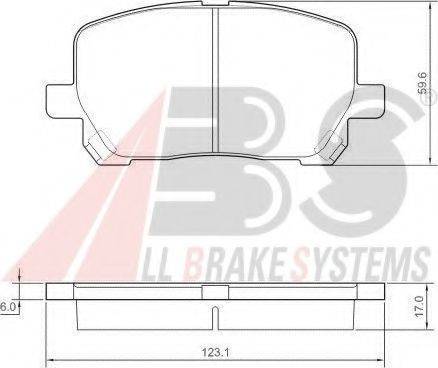 A.B.S. 37328 OE - Brake Pad Set, disc brake www.autospares.lv