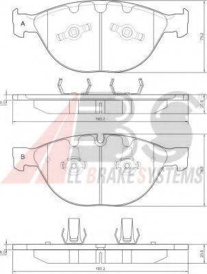 A.B.S. 37370 OE - Bremžu uzliku kompl., Disku bremzes www.autospares.lv