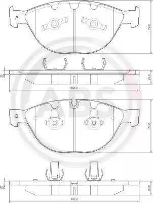 A.B.S. 37370 - Bremžu uzliku kompl., Disku bremzes www.autospares.lv