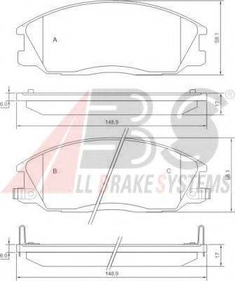 A.B.S. 37242 OE - Bremžu uzliku kompl., Disku bremzes www.autospares.lv