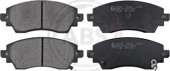 A.B.S. 37269 - Brake Pad Set, disc brake www.autospares.lv