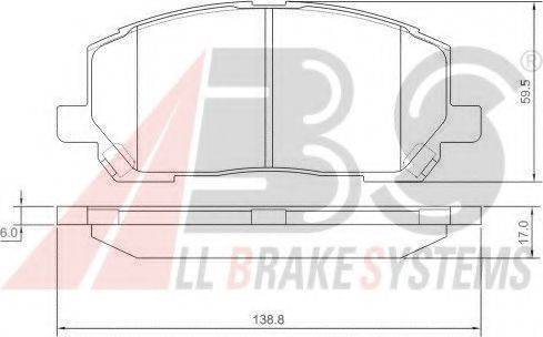 A.B.S. 37260 OE - Bremžu uzliku kompl., Disku bremzes www.autospares.lv