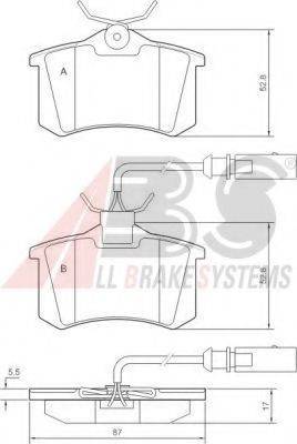 A.B.S. 37214 OE - Bremžu uzliku kompl., Disku bremzes autospares.lv