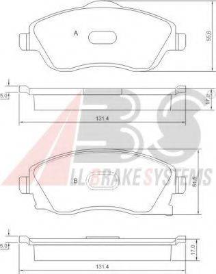 A.B.S. 37213 OE - Brake Pad Set, disc brake www.autospares.lv