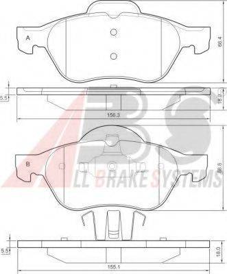 A.B.S. 37217 OE - Bremžu uzliku kompl., Disku bremzes autospares.lv