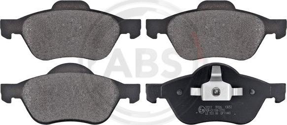 A.B.S. 37217 - Тормозные колодки, дисковые, комплект www.autospares.lv