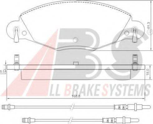 A.B.S. 37285 OE - Bremžu uzliku kompl., Disku bremzes autospares.lv