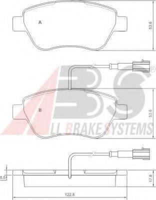 A.B.S. 37280 OE - Bremžu uzliku kompl., Disku bremzes www.autospares.lv