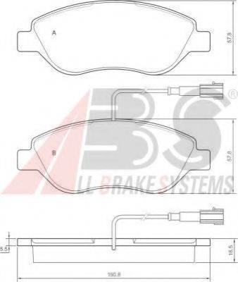 A.B.S. 37281 OE - Bremžu uzliku kompl., Disku bremzes www.autospares.lv