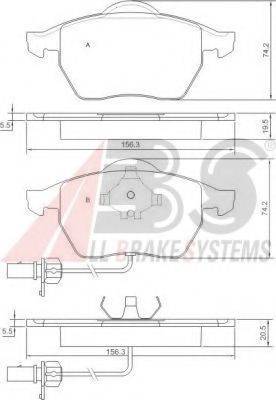 A.B.S. 37239 OE - Bremžu uzliku kompl., Disku bremzes www.autospares.lv