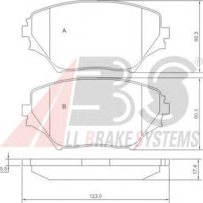 A.B.S. 37230 OE - Bremžu uzliku kompl., Disku bremzes www.autospares.lv