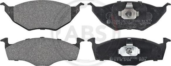 A.B.S. 37238 - Brake Pad Set, disc brake www.autospares.lv