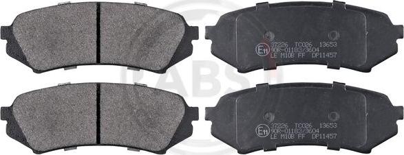 A.B.S. 37226 - Brake Pad Set, disc brake www.autospares.lv