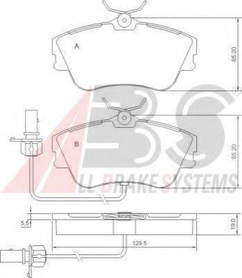 A.B.S. 37274 OE - Bremžu uzliku kompl., Disku bremzes www.autospares.lv