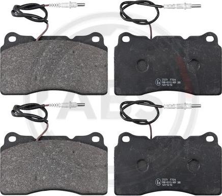 A.B.S. 37271 - Brake Pad Set, disc brake www.autospares.lv