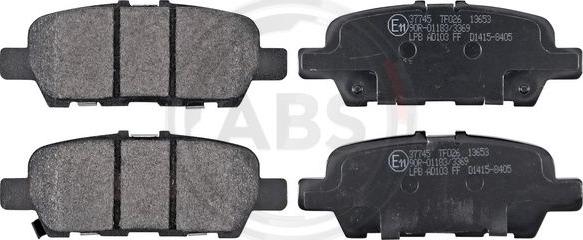 A.B.S. 37745 - Brake Pad Set, disc brake www.autospares.lv