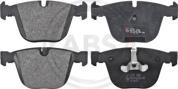 A.B.S. 37704 - Bremžu uzliku kompl., Disku bremzes www.autospares.lv