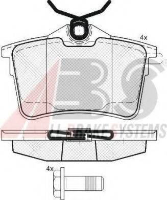 A.B.S. 37700 OE - Bremžu uzliku kompl., Disku bremzes www.autospares.lv