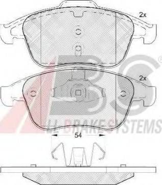 A.B.S. 37707 OE - Bremžu uzliku kompl., Disku bremzes www.autospares.lv