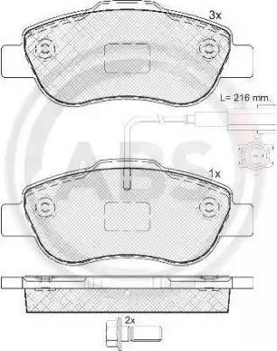 A.B.S. 37718 - Тормозные колодки, дисковые, комплект www.autospares.lv