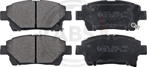 A.B.S. 37738 - Brake Pad Set, disc brake www.autospares.lv