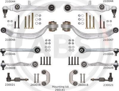 A.B.S. 219900 - Remkomplekts, Neatk. balstiekārtas šķērssvira www.autospares.lv