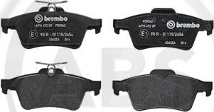 A.B.S. P59042 - Тормозные колодки, дисковые, комплект www.autospares.lv