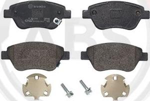 A.B.S. P59081 - Тормозные колодки, дисковые, комплект www.autospares.lv