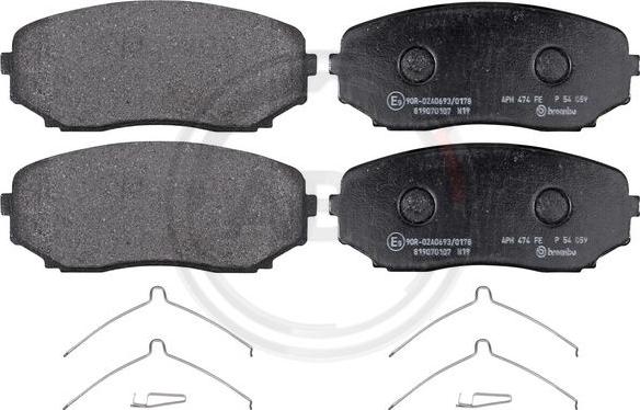 A.B.S. P54059 - Brake Pad Set, disc brake www.autospares.lv