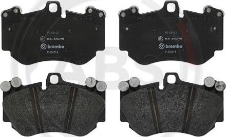 A.B.S. P65016 - Bremžu uzliku kompl., Disku bremzes www.autospares.lv