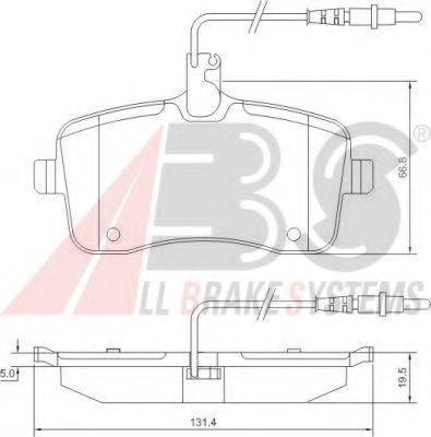 A.B.S. P61077 - Bremžu uzliku kompl., Disku bremzes www.autospares.lv