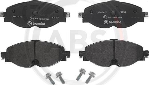 A.B.S. P85147 - Bremžu uzliku kompl., Disku bremzes www.autospares.lv