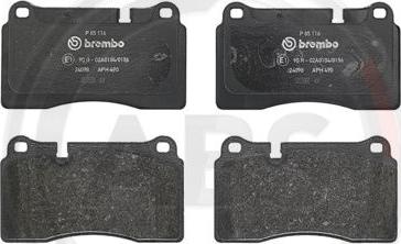 A.B.S. P85116 - Bremžu uzliku kompl., Disku bremzes www.autospares.lv