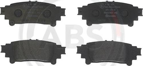 A.B.S. P83153 - Bremžu uzliku kompl., Disku bremzes www.autospares.lv