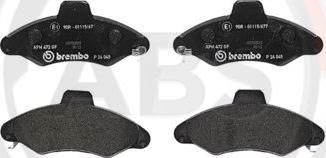 A.B.S. P24045 - Тормозные колодки, дисковые, комплект www.autospares.lv