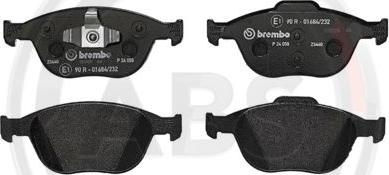 A.B.S. P24058 - Bremžu uzliku kompl., Disku bremzes www.autospares.lv