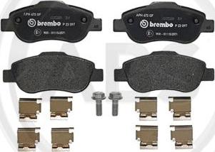 A.B.S. P23097 - Brake Pad Set, disc brake www.autospares.lv