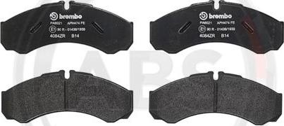 A.B.S. PA6021 - Brake Pad Set, disc brake www.autospares.lv