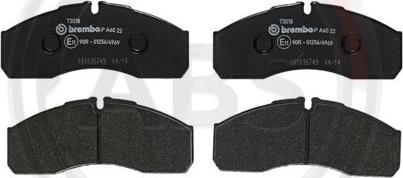 A.B.S. PA6022 - Brake Pad Set, disc brake www.autospares.lv