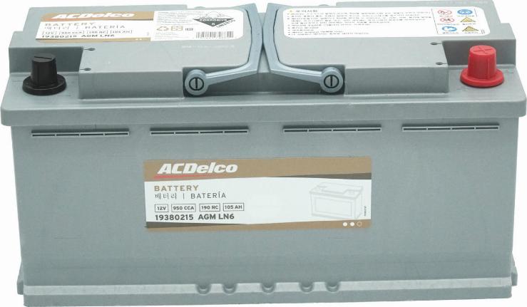 ACDelco 19380215 - Starter Battery www.autospares.lv