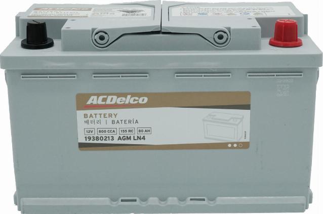 ACDelco 19380213 - Starter Battery www.autospares.lv