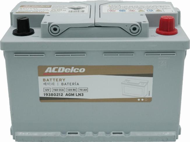 ACDelco 19380212 - Starter Battery www.autospares.lv