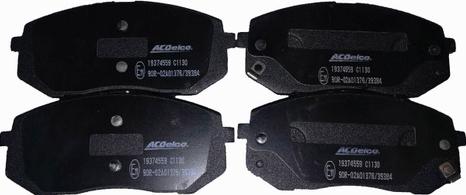 ACDelco 19374559 - Тормозные колодки, дисковые, комплект www.autospares.lv