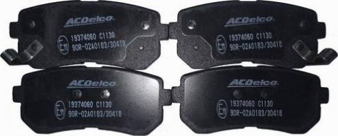 ACDelco 19374060 - Brake Pad Set, disc brake www.autospares.lv