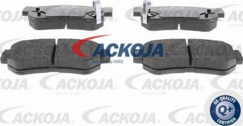 ACKOJA A52-0073 - Тормозные колодки, дисковые, комплект www.autospares.lv