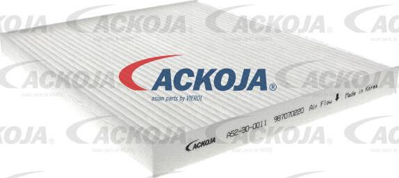 ACKOJA A52-30-0011 - Filtrs, Salona telpas gaiss www.autospares.lv