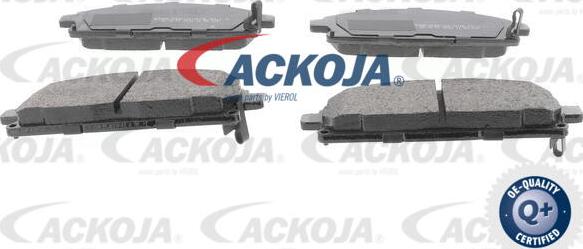 ACKOJA A38-0147 - Тормозные колодки, дисковые, комплект www.autospares.lv