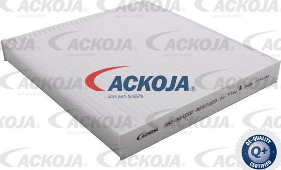 ACKOJA A32-30-0002 - Filtrs, Salona telpas gaiss www.autospares.lv