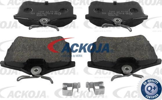 ACKOJA A26-0026 - Brake Pad Set, disc brake www.autospares.lv