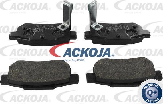 ACKOJA A26-0022 - Тормозные колодки, дисковые, комплект www.autospares.lv